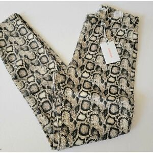 GOOD AMERICAN Good Legs Snake Print High Waist Skinny Jeans 6/28